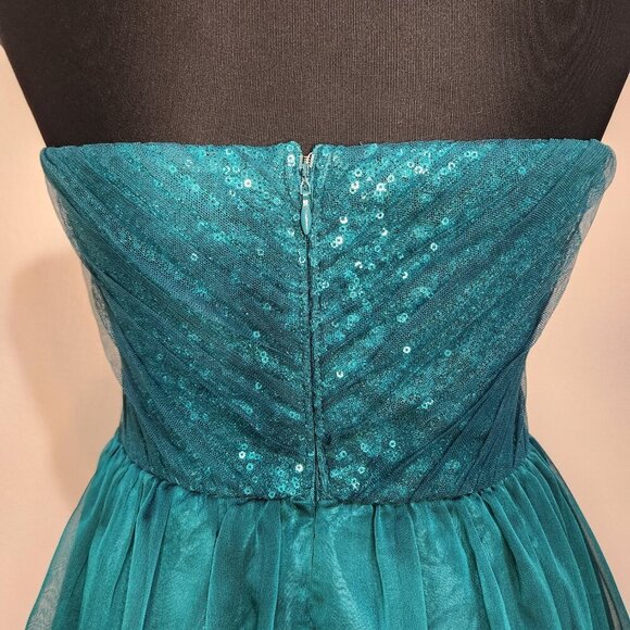 Y2K Vintage Lily Rose Green Tulle Short Semi Formal Size 5 - Picture 6 of 10